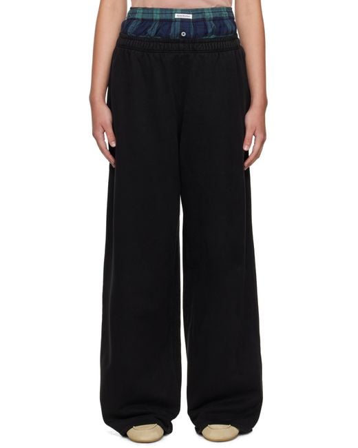 Acne ブラック レイヤード スウェットパンツ Black