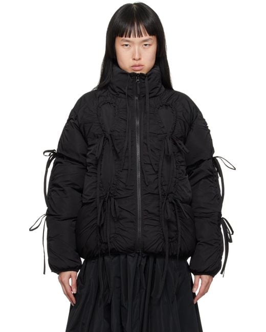 Sandy Liang Black Bommy Puffer Jacket