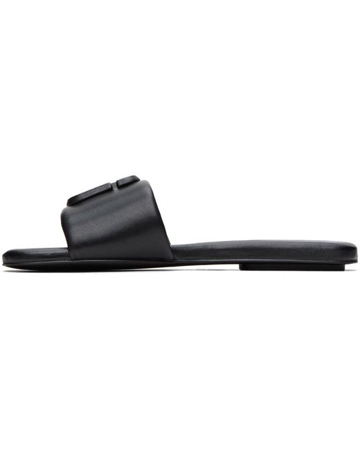 Marc Jacobs Black 'the J Marc Leather' Sandals