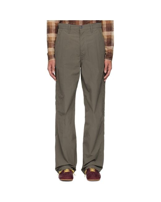 Dries Van Noten Multicolor Khaki Crinkle Cargo Pants for men