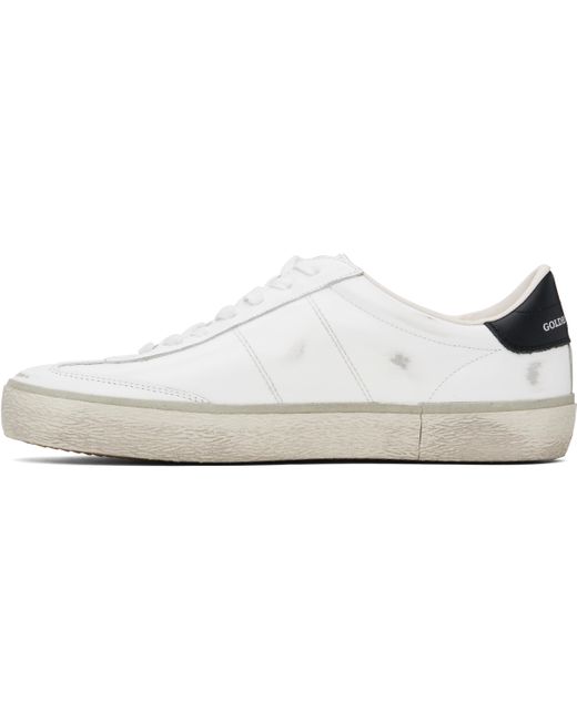 メンズ Golden Goose Deluxe Brand ホワイト Soul Star レザースニーカー Black