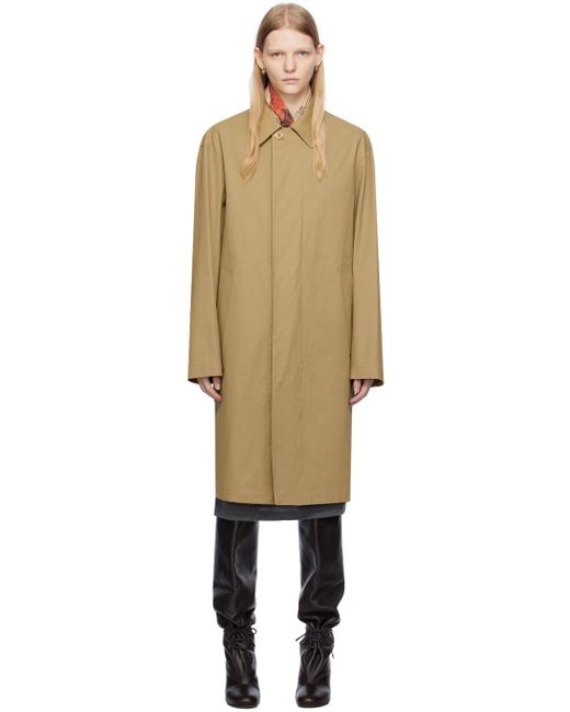 Lemaire Black Ssense Exclusive Tan Coat for men