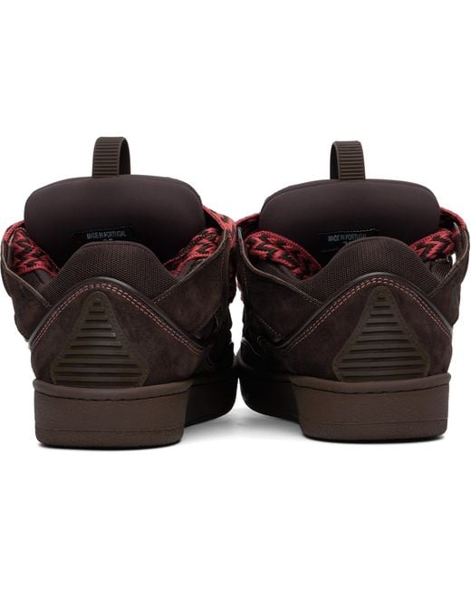 Lanvin Black Curb Leather Sneakers