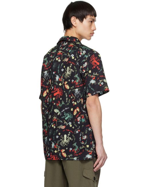 PS by Paul Smith Black Rainbow Squid Shirt for Men | Lyst