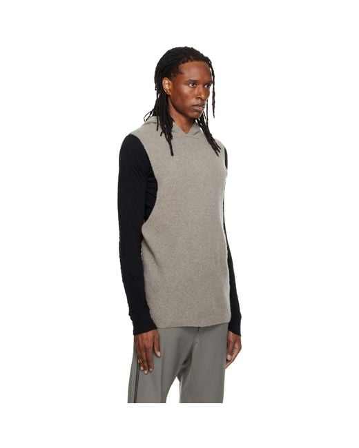 Rick Owens Black Tower Tank Hoodie for men