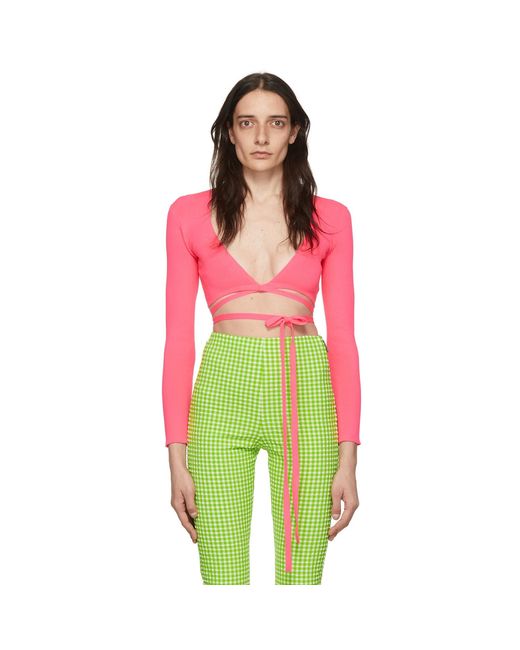 Cardigan rose en polyester MSGM en coloris Red