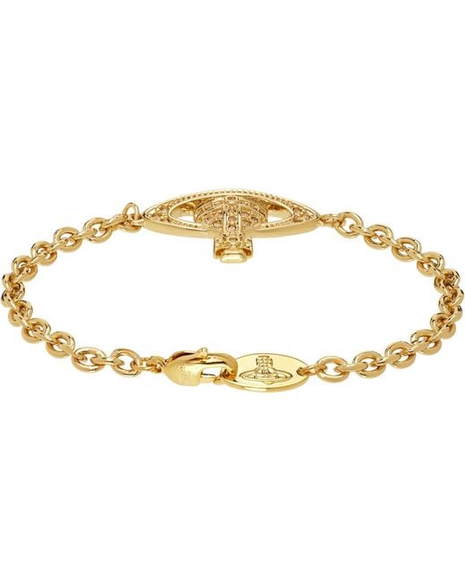 Vivienne Westwood Metallic Mini Bas Relief Chain Bracelet for men