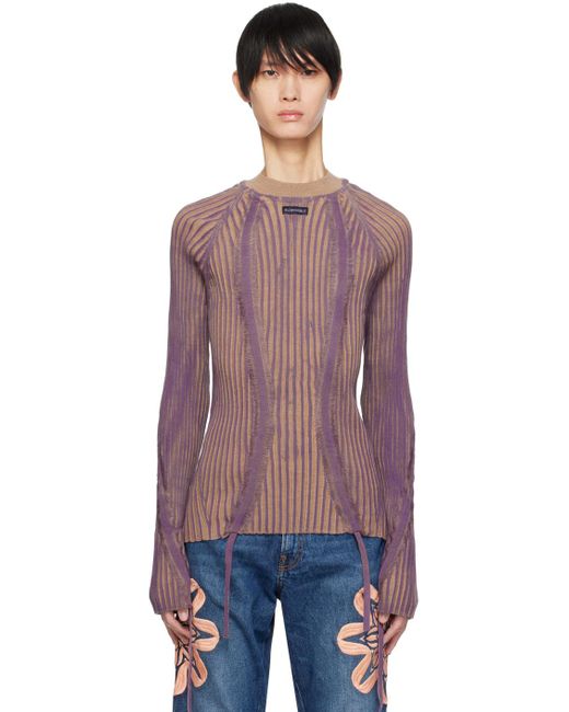 Bluemarble Purple Marble Drawstring Sweater for men