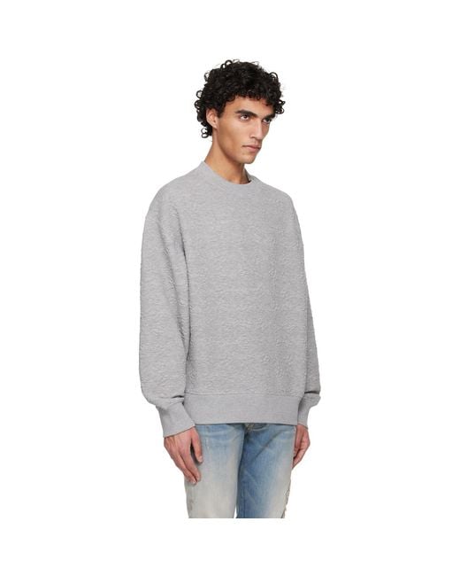 Amiri Gray Ma Quad Oversized Crew Sweatshirt for men
