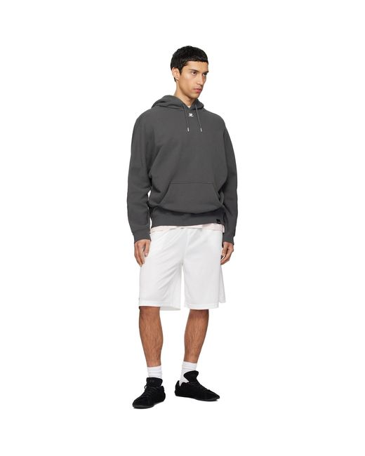 Courreges Black Oversized Hoodie for men