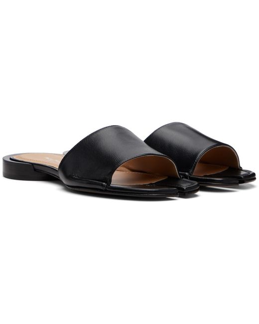 Maison Margiela Black Tabi Flat Mule Sandals