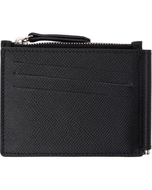 Maison Margiela Black Money Clip Wallet for men