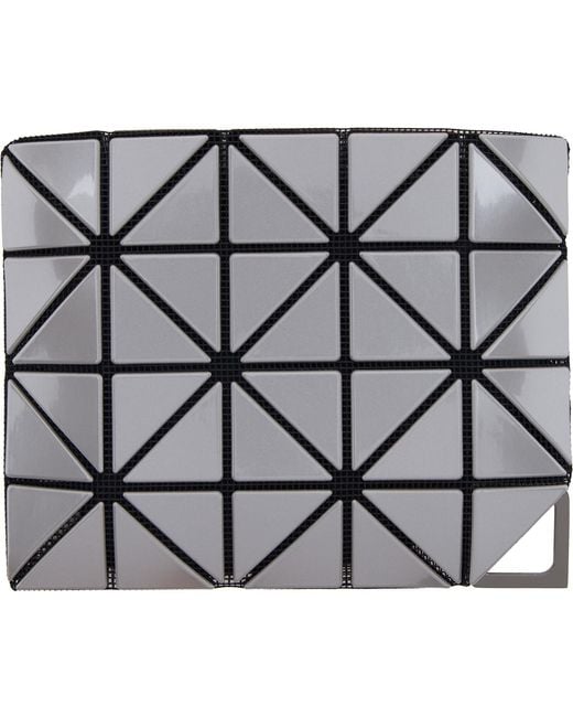 Issey Miyake Gray Flipper Card Holder for men
