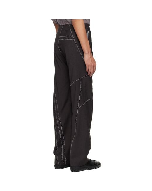 Kiko Kostadinov Black Fosco Trousers for men