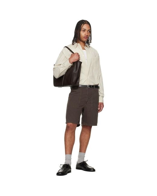 Jeanerica Black Genua Worker Chino Shorts for men