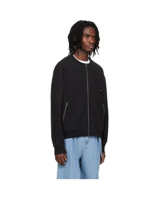 Wooyoungmi Black Zip-up Sweatshirt for men