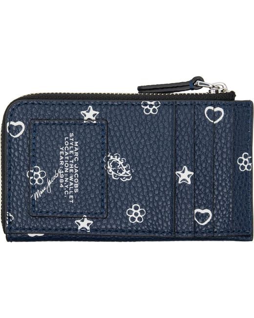 Marc Jacobs Blue 'The Bandana Top Zip Multi' Wallet