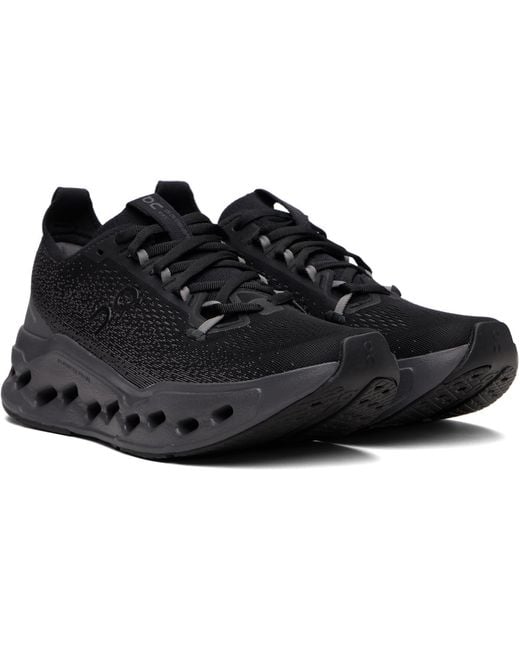 On Shoes Black Cloudsurfer Max Sneakers for men