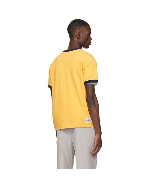 ANDERSSON BELL Orange Essential 'Adsb' Logo Patch Ringer T-Shirt for men