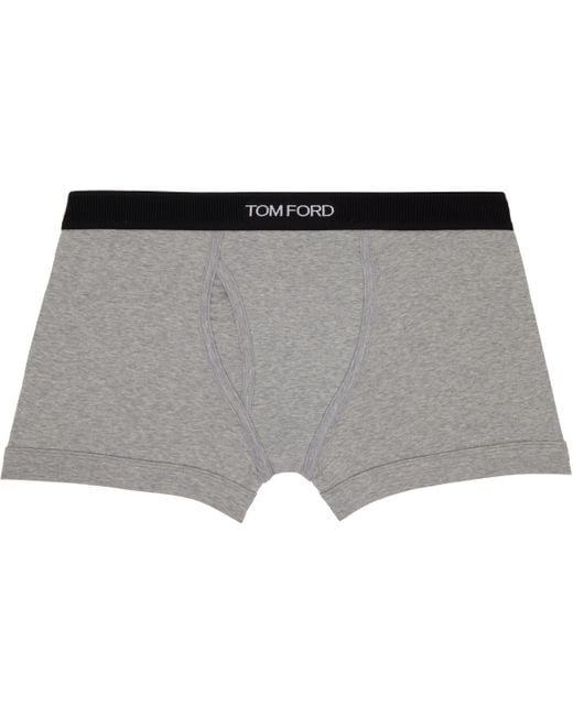 Tom Ford Black Cotton Boxer Briefs for men