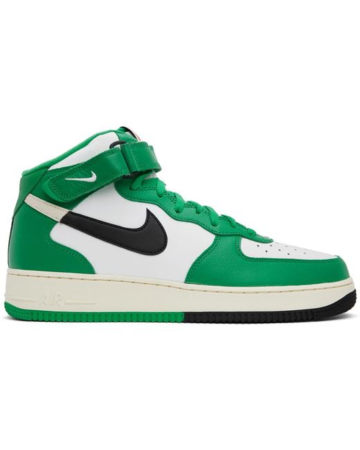 Nike Green & White Air Force 1 Mid '07 Lv8 Sneakers for men