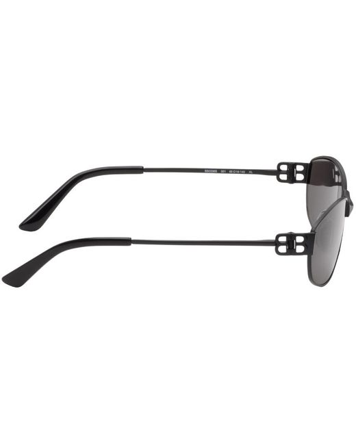 Balenciaga Black Mercury Oval Sunglasses for men