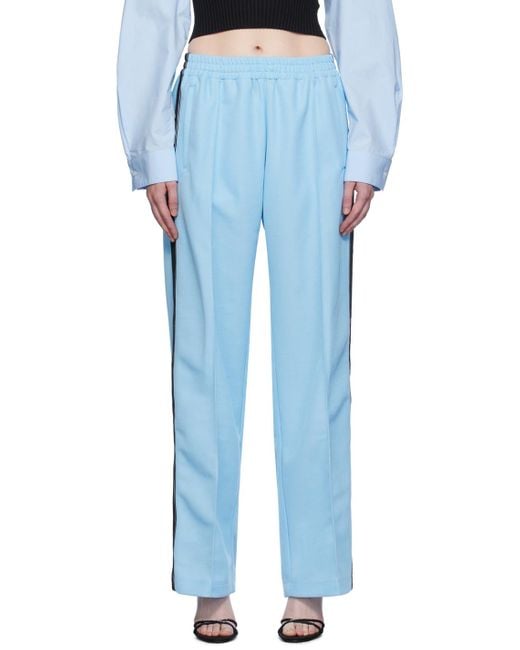 T By Alexander Wang Blue Pinched Seam Track Pants