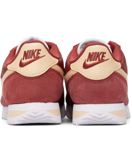 Nike Red Cortez Textile Sneakers
