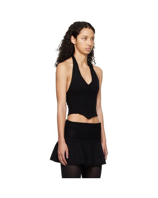GUIZIO Black Alacant Tank Top