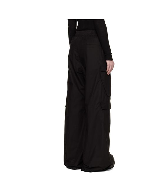 Rick Owens Black Temple Cargobelas Cargo Pants
