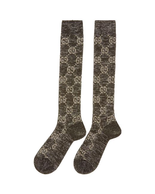 black and silver gucci socks