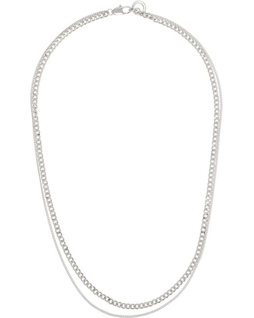 A.P.C. White Minimal Necklace for men