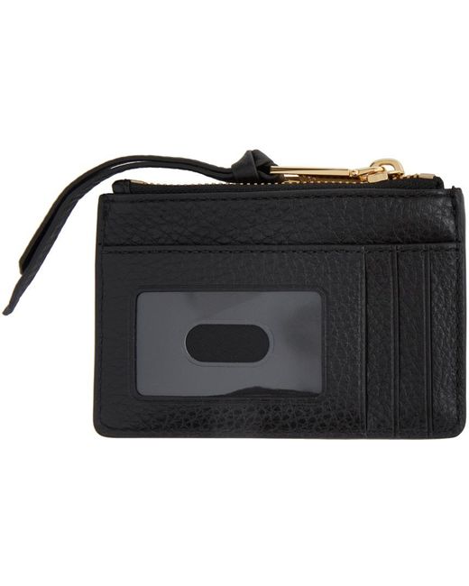 Marc Jacobs 'the Softshot' Top Zip Card Holder in Black | Lyst