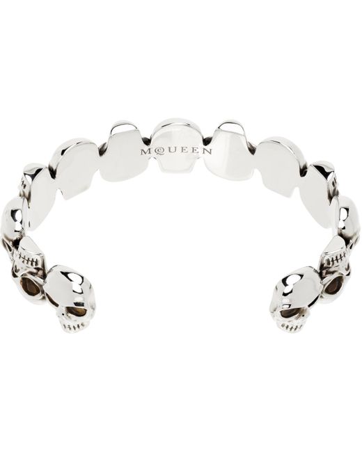 Bracelet Manchette À Crânes Alexander McQueen pour homme en coloris Black