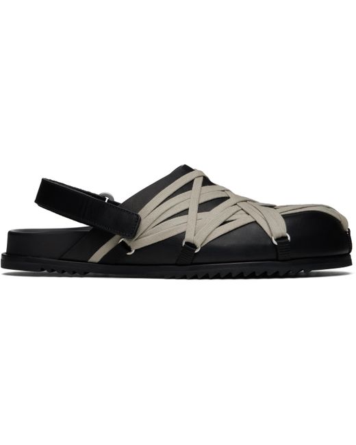 Rick Owens Black Hollywood Megalaced Mules for men