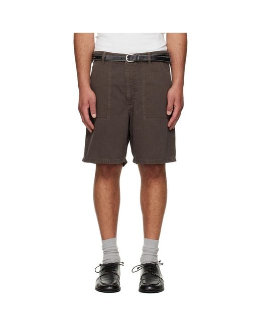 Jeanerica Black Genua Worker Chino Shorts for men