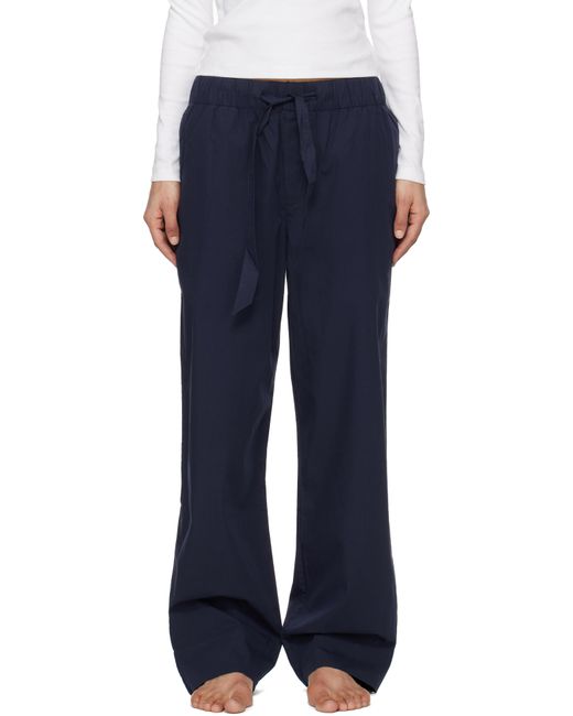 Tekla Blue Poplin Pyjama Pants