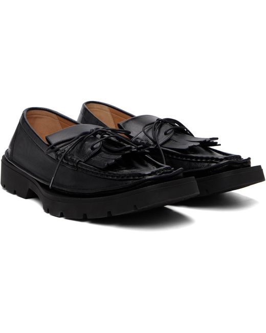 Maison Margiela Black Level Fringed Loafers for men