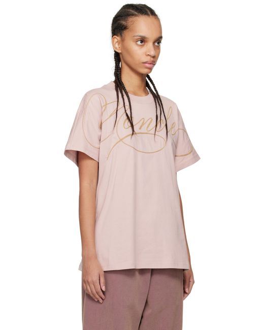Moncler ピンク S/S ロゴ Tシャツ Pink