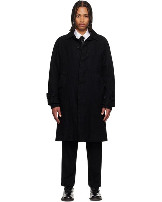 Comme des Garçons Black Wool Serge Coat for men