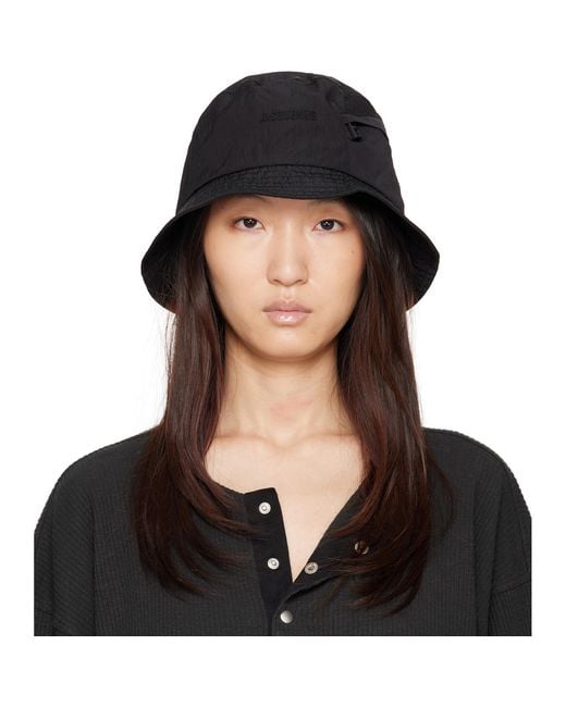 Jacquemus Black 'The Nylon' Bucket Hat