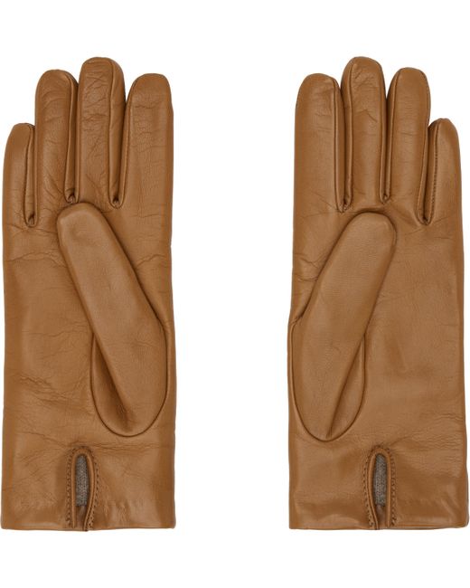 Max Mara タン Splato グローブ Brown