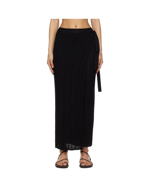 Holzweiler Black Kelp Crochet Maxi Skirt