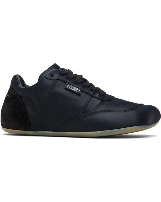 MM6 by Maison Margiela Black Satin Factory Sneakers