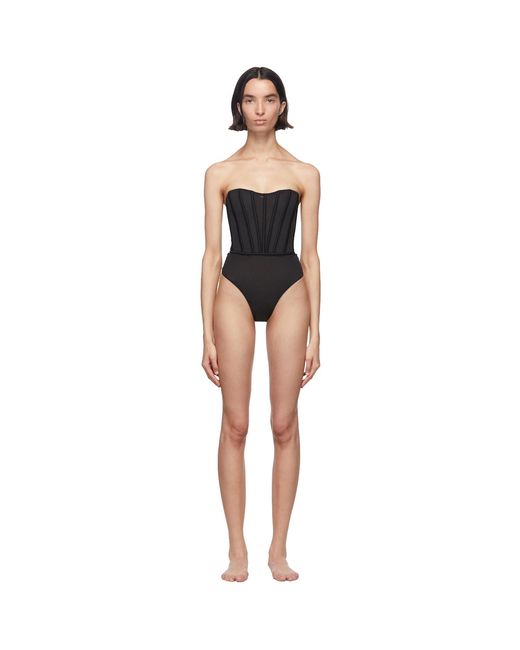 Agent Provocateur Black Roxey Corset Bodysuit