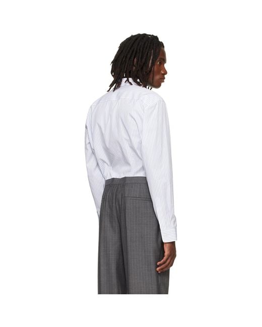 Jil Sander White Cotton Poplin Shirt for men