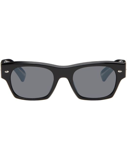 Oliver Peoples Black Kasdan 18K Sunglasses for men