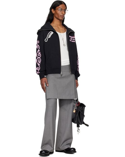 Ashley Williams Happy Manga Butterfly Hoodie in Black for Men | Lyst