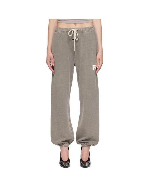 Fear Of God Gray Taupe Classic Fleece Sweatpants