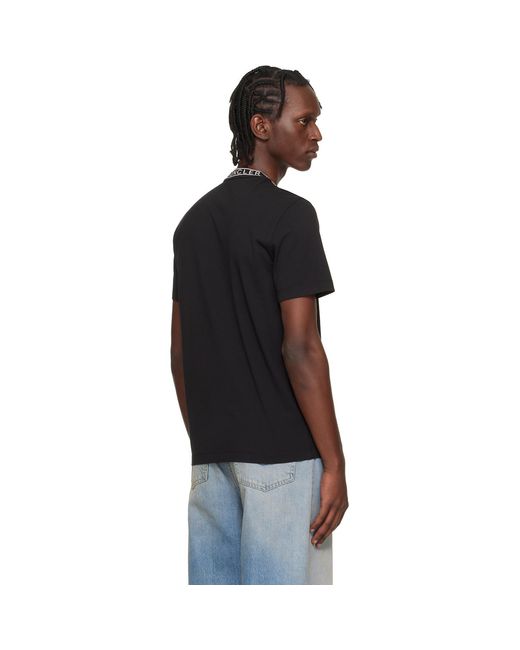 Moncler Black Logo-Trimmed Cotton T-Shirt for men